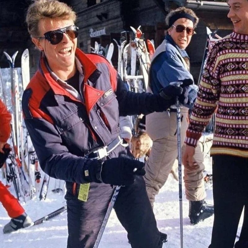 David Bowie et Iman à Gstaad, au début de l’année 1993.